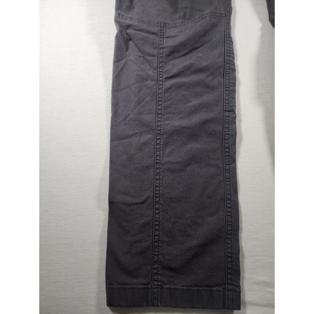 LL Bean Double Knee Favorite Fit Cargo Stretch Pants Womens 12 Gray Straight Leg - Picture 9 of 10